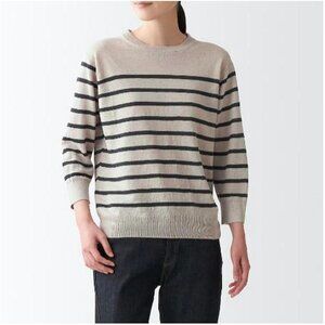 BNWT Muji Striped Linen Sweater Size M